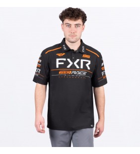 POLO RACE DIV PERFORMANCE NOIR ORANGE