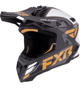 CASQUE HELIUM CARBON BLANC/OR 26