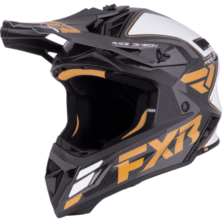 CASQUE HELIUM CARBON BLANC/OR 26