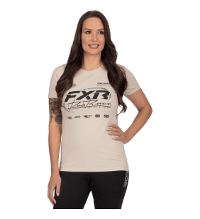 T-SHIRT FXR RACE DIV FEMME BEIGE