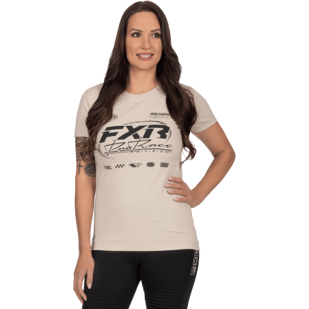 T-SHIRT FXR RACE DIV FEMME BEIGE
